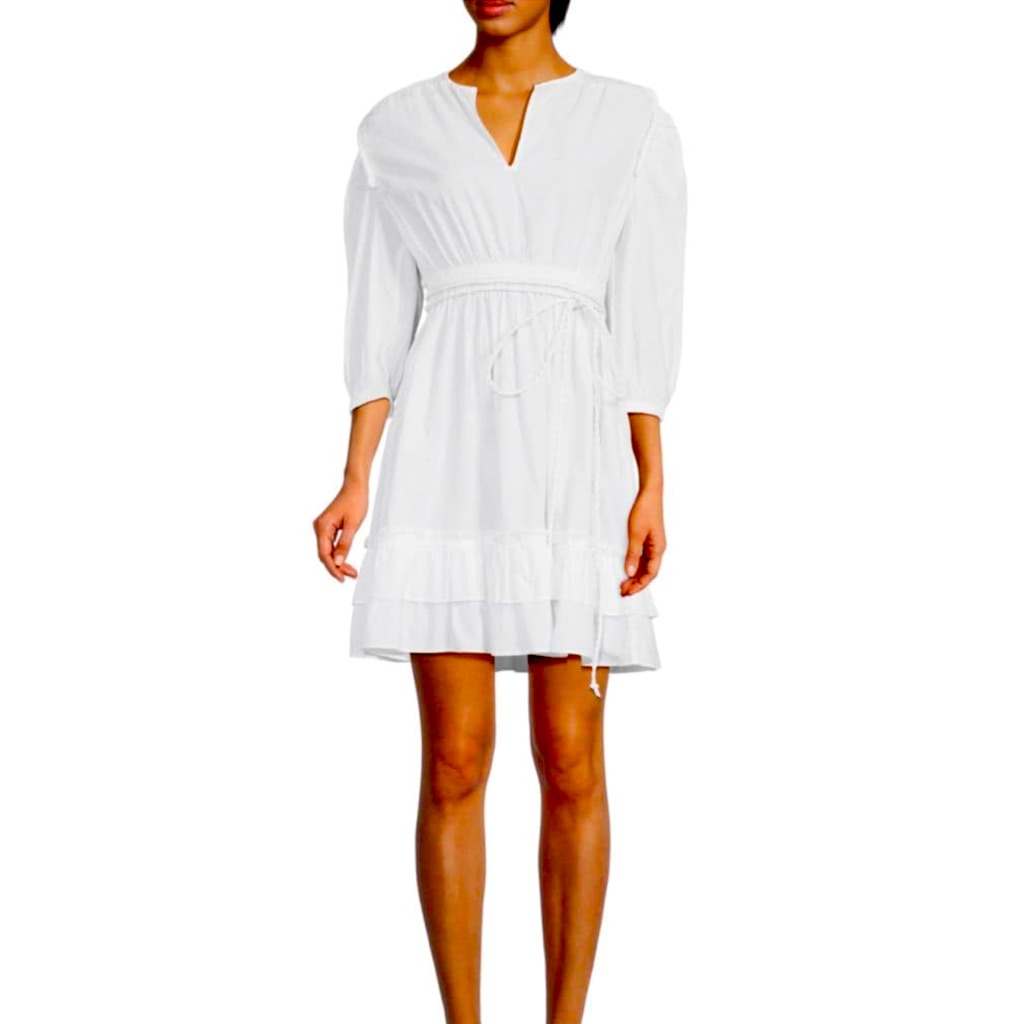Truth Leia Belted Puff Sleeve Mini Dress